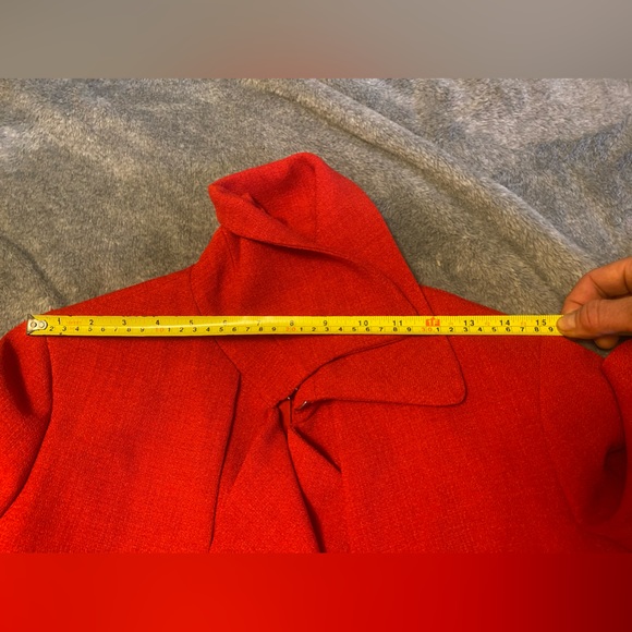 Anne Klein Short Trench Crepe
Drapey Front Jacket Memling Red
Women Size… - Picture 13 of 16